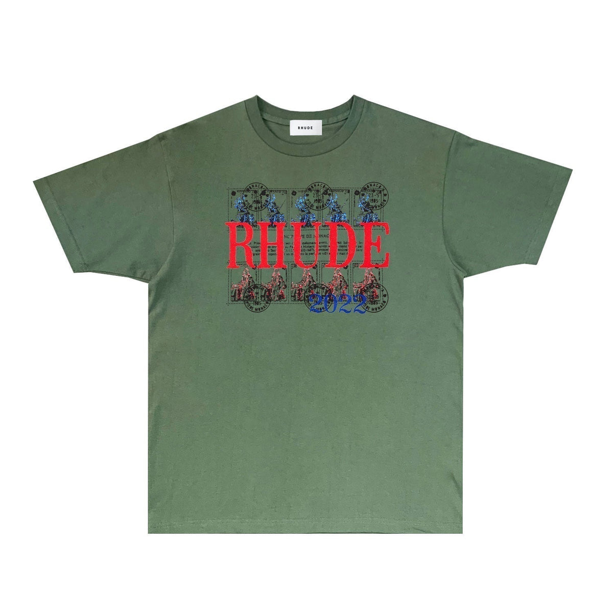 Rhude T-shirts Printed Trendy Pure Cotton