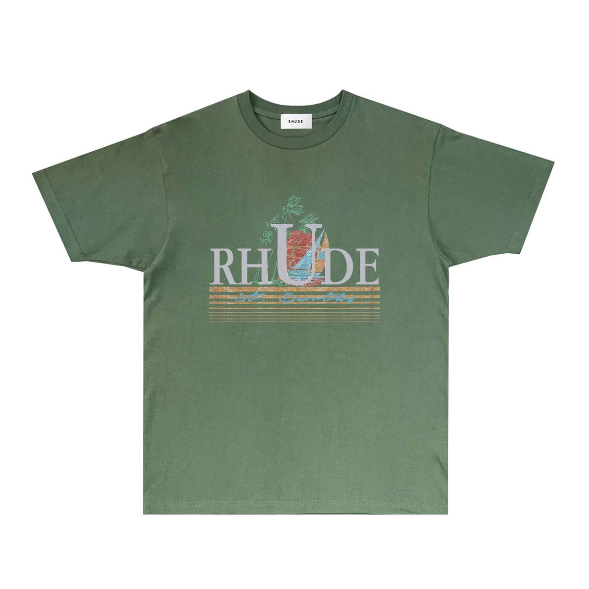 Rhude T-shirts Printed Trendy Pure Cotton
