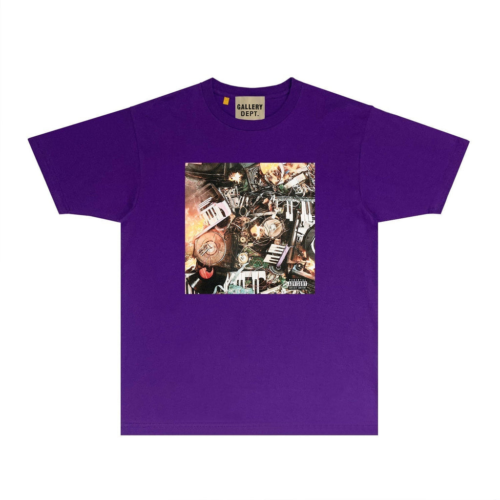 Gallery Dept T Shirt Retro Printed Loose Short-Sleeved Shirt