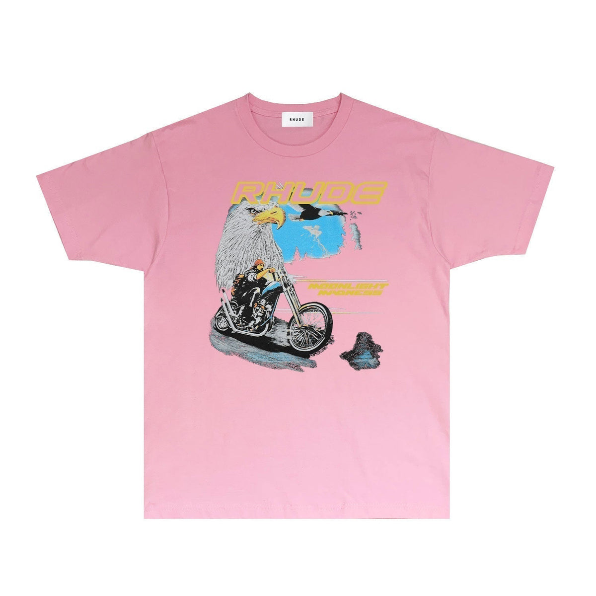 Rhude T-shirts Printed Trendy Pure Cotton