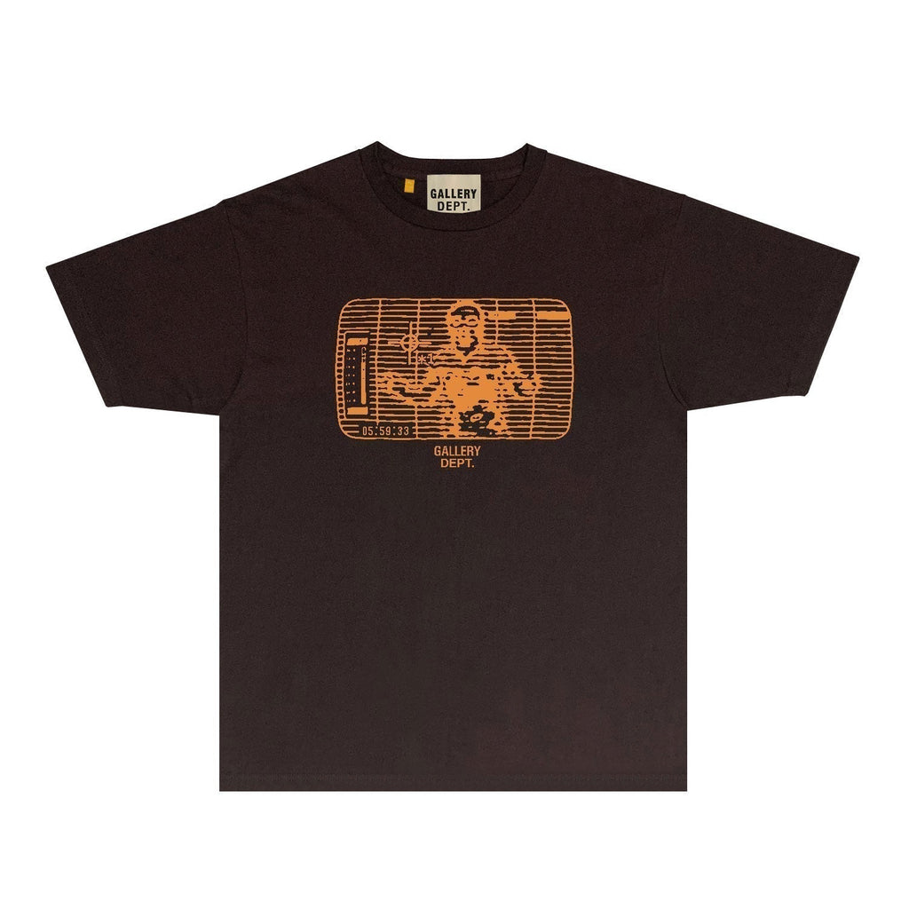 Gallery Dept T Shirt Retro Printed Loose Short-Sleeved Shirt
