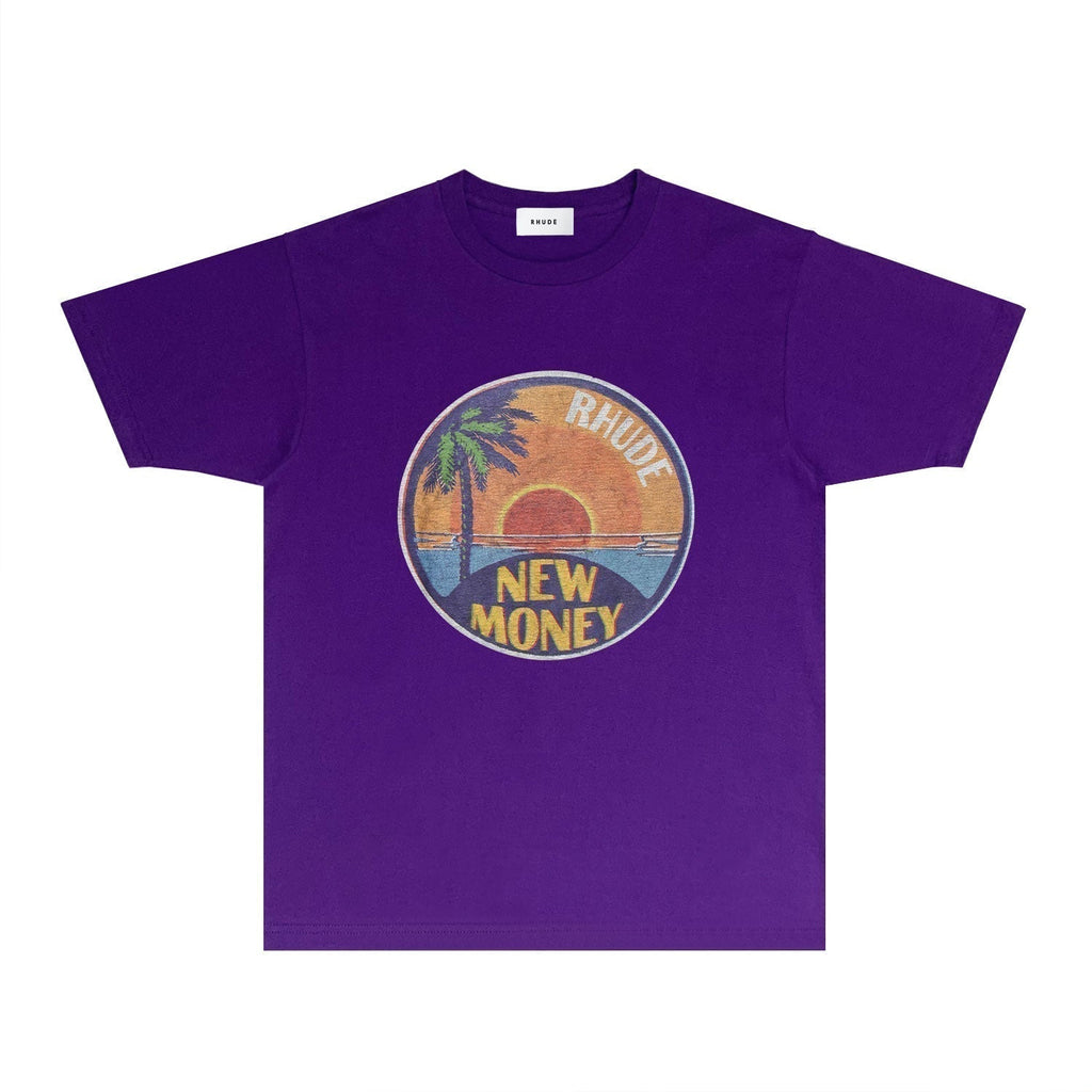 Rhude T-shirts Printed Trendy Pure Cotton