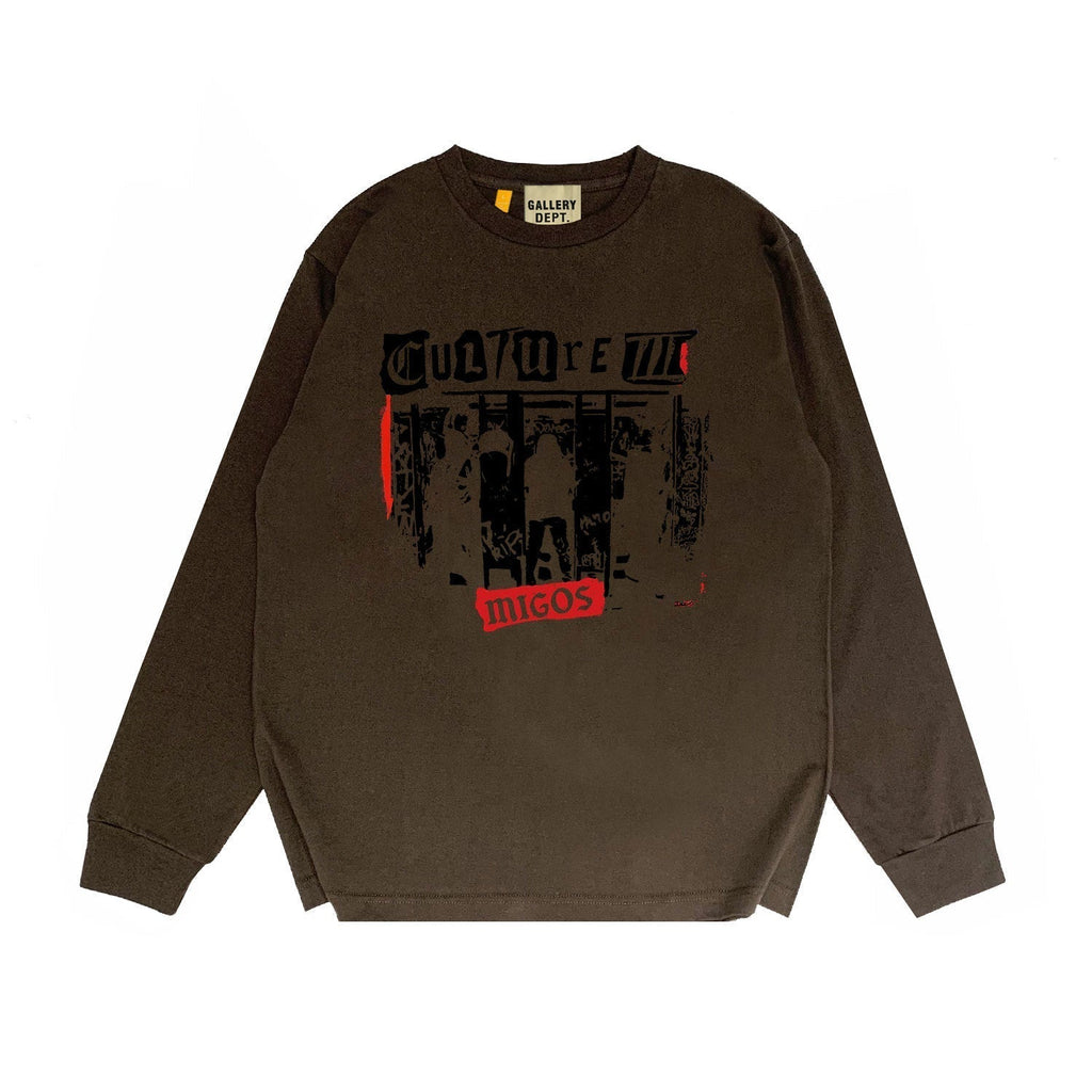 Gallery Dept Long Sleeved Shirt Fashion Brand Long Sleeve Long-Sleeved T-shirt Blouse