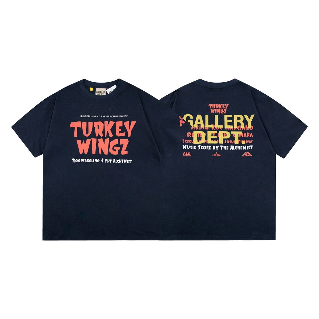 Gallery Dept T-Shirt Ink-splashing Tie-dye Alphabet Short Sleeve T-Shirt