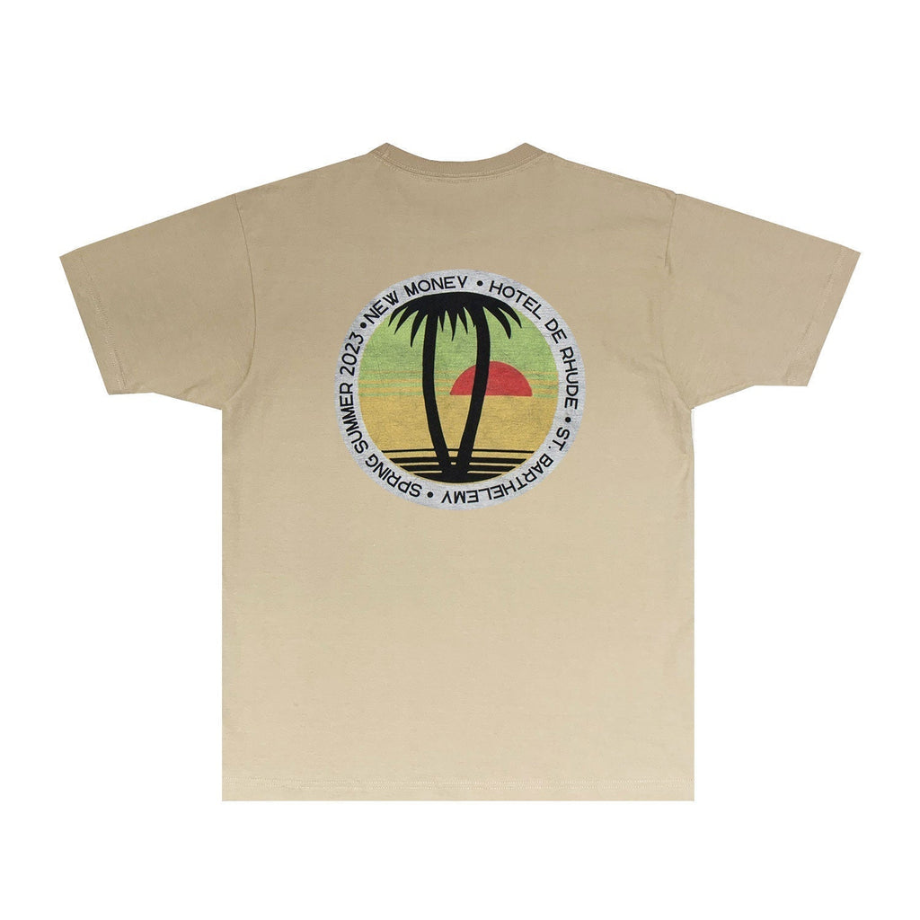 Rhude T-shirts Printed Trendy Pure Cotton