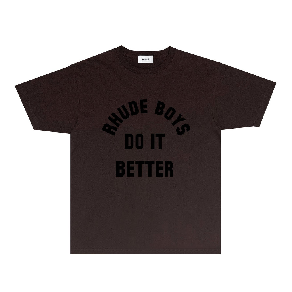 Rhude T-shirts Printed Trendy Pure Cotton