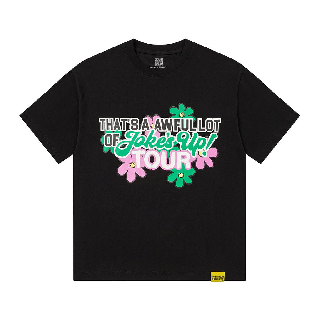 THAT'S A AWFUL LOT OF COUGH SYRUP Floral Tour Graphic T-Shirt ¡ª front