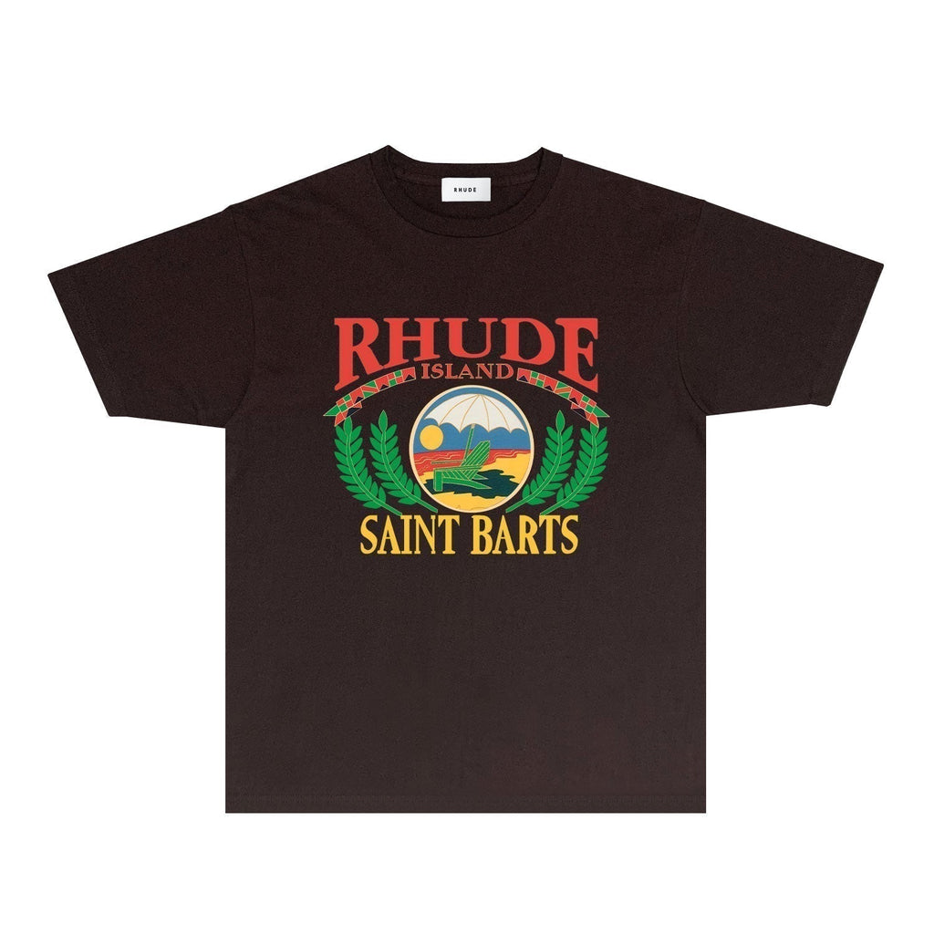 Rhude T-shirts Printed Trendy Pure Cotton