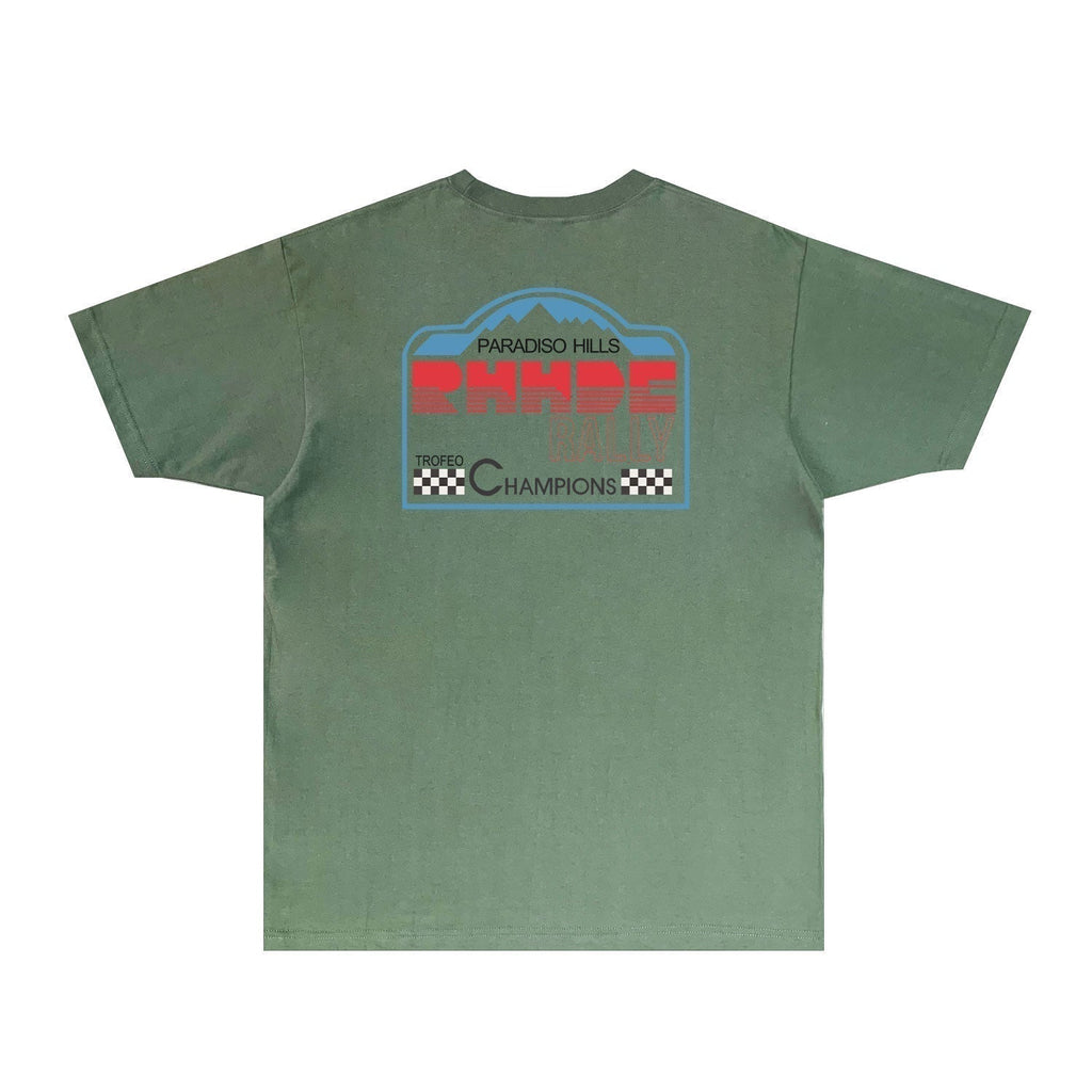 Rhude T-shirts Printed Trendy Pure Cotton